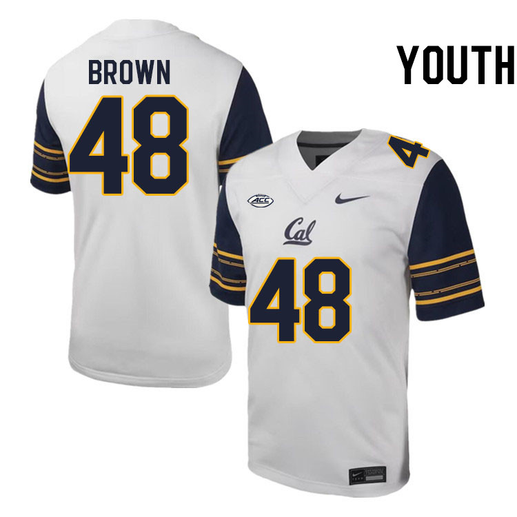 Youth #48 Wesley Brown California Golden Bears ACC Conference College Football Jerseys Stitched Sale